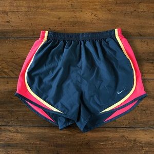 Gray/Orange Nike Dri-Fit Tempo Shorts, Size Small